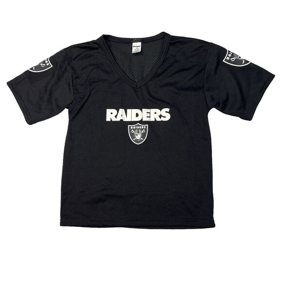 Franklin Other - Vintage 90s NFL Raiders Football Jersey Mesh Shirt Black Youth M Medium